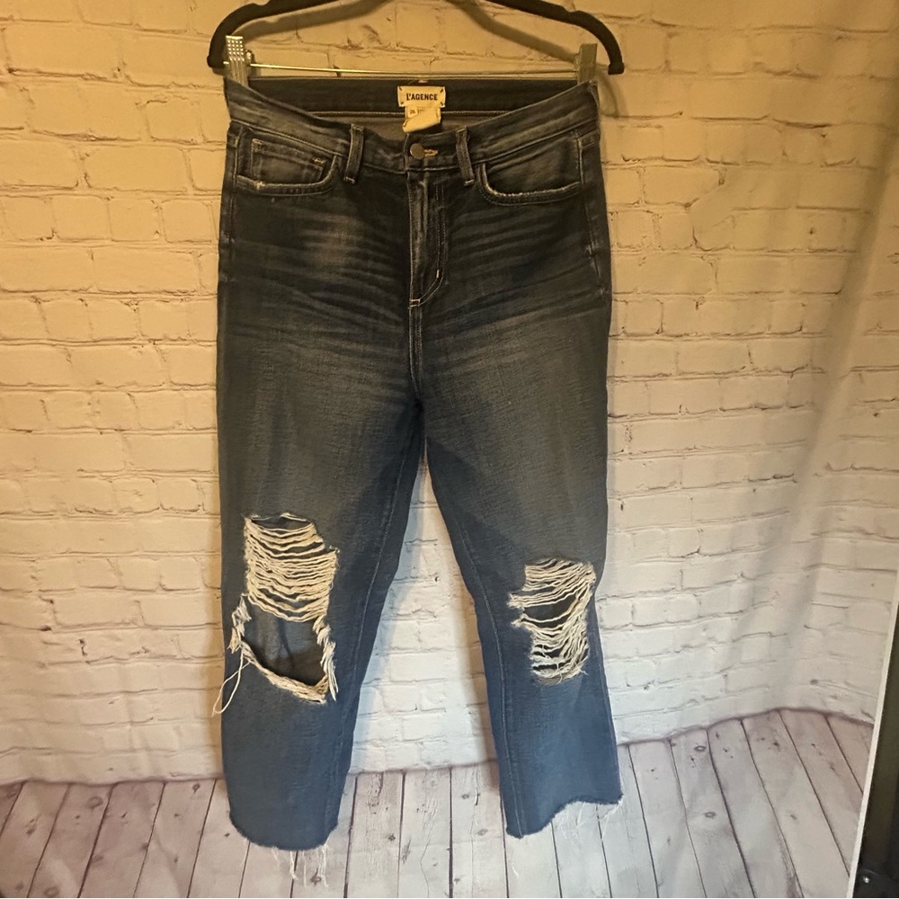 L’agence straight leg, distressed jeans, 26